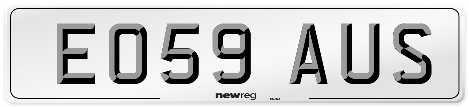 EO59 AUS Number Plate from New Reg